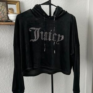 Cropped Juicy Couture Velour hoodie